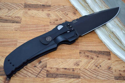 Hogue Knives EX A01 Auto - Matte Black Aluminum Handle / 154CM Blade 34110