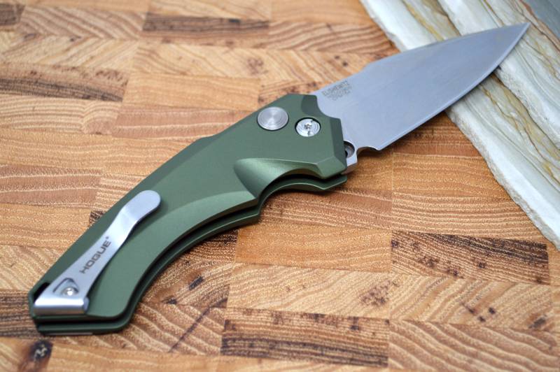Hogue Knives EX A05 Auto - OD Green Aluminum Handle / 154CM Blade