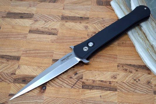 Pro Tech "The Large Don" Auto - Black Handle - Satin 154CM Blade