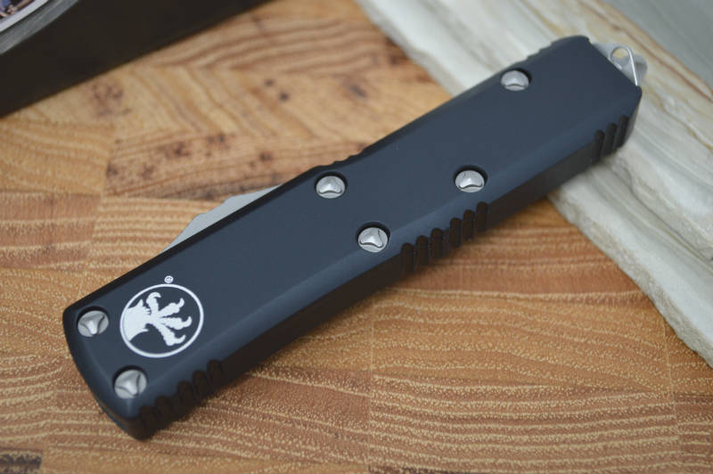 Microtech UTX-85 OTF - Single Edge / Tanto Stonewash Blade / Black Body - 233-10 - Northwest Knives