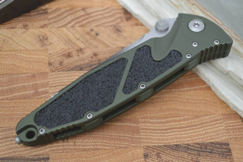 Olive Drab Anodized Aluminum handles w/ black G10 Inserts | Microtech Socom Elite Knife | Northwest Knives