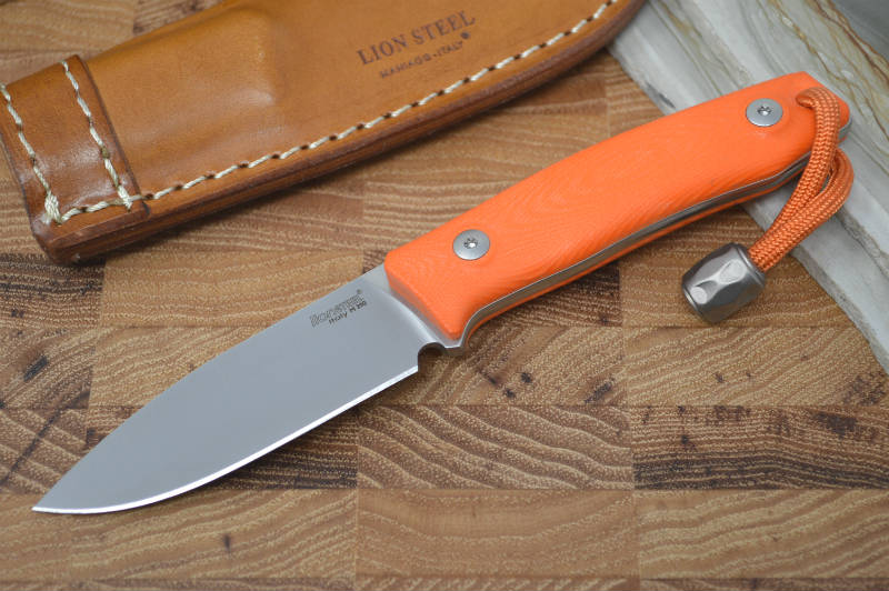 Lionsteel M1 Hunting Knife w/ Orange G-10 Handle - Fixed Blade - Northwest Knives