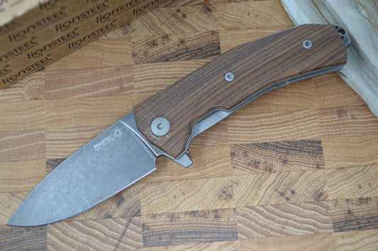 Lionsteel KUR Flipper w/ IKBS Flipper System - Santos Wood - KUR-BST - Northwest Knives