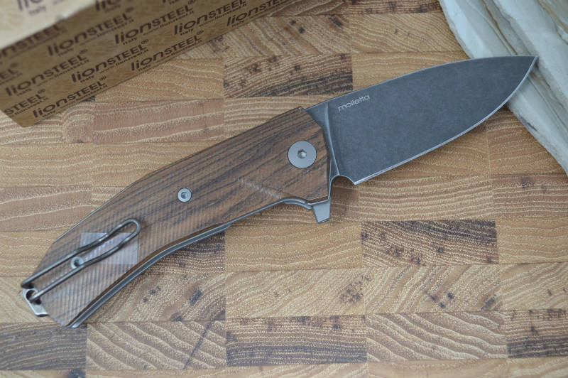 Lionsteel KUR Flipper w/ IKBS Flipper System - Santos Wood - KUR-BST - Northwest Knives