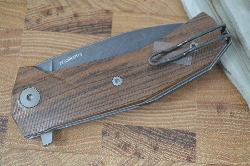 Lionsteel KUR Flipper w/ IKBS Flipper System - Santos Wood - KUR-BST - Northwest Knives