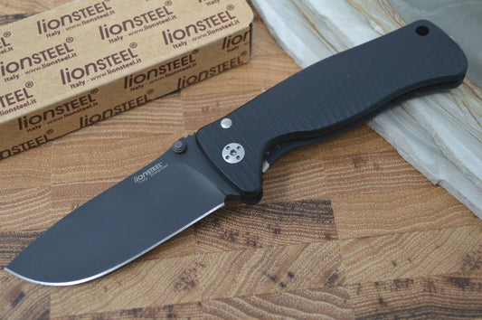 Lionsteel SR2A-BB Aluminum Black Handle / Black Blade - Northwest Knives