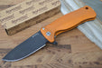 Lionsteel SR-22 Orange Aluminum Integral Flipper - Black Blade - SR22A-OB - Northwest Knives