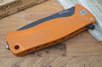 Lionsteel SR-22 Orange Aluminum Integral Flipper - Black Blade - SR22A-OB - Northwest Knives