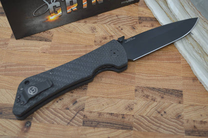 Southern Grind Bad Monkey Emerson - Black Blade / CF Handle - Northwest Knives