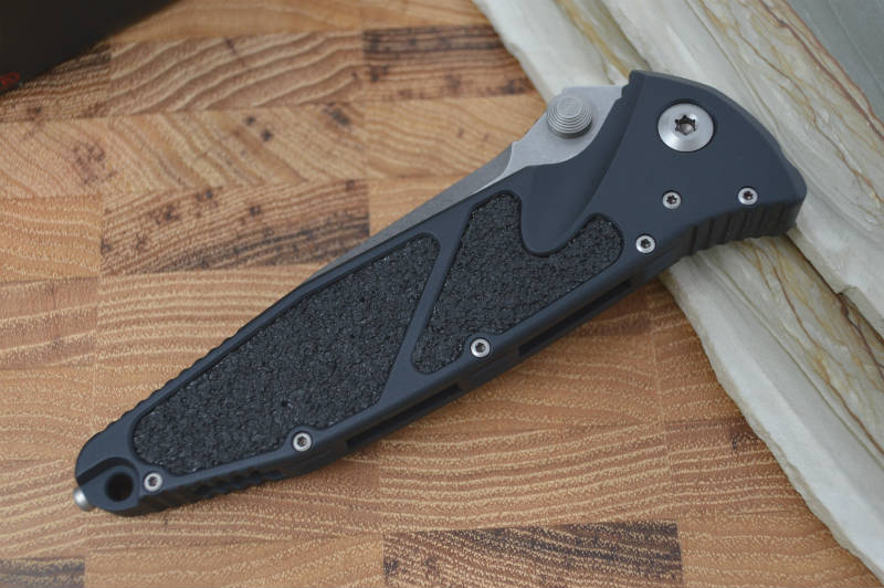 Microtech SOCOM Elite - Stonewash Blade / Black Handles w/ Black Inserts 160-10 - Northwest Knives