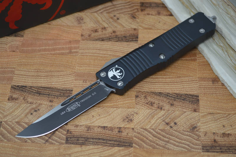 Microtech Troodon OTF - Single Edge Standard / Black Handle - 139-1 - Northwest Knives