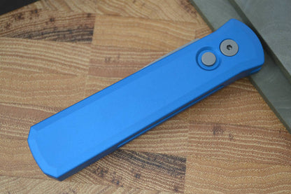 Pro Tech Godson Auto - Blue Handle - Blasted Blade - Northwest Knives