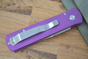 Pro Tech Godson Auto - Purple Handle - Satin Plain Edge Blade - Northwest Knives
