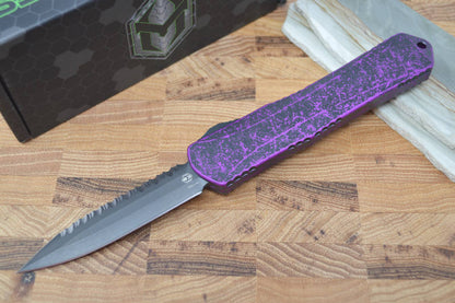 Heretic Knives Manticore X OTF - Break Through Purple / Full Serrated - Northwest Knives