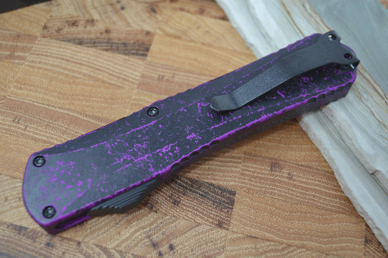 Heretic Knives Manticore X OTF - Break Through Purple / Full Serrated - Northwest Knives