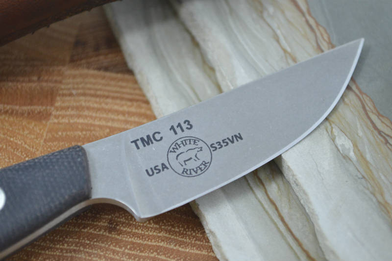 White River Knives Tom Mack Cape - Black Canvas Micarta Handle - Northwest Knives