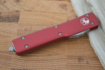 Microtech UTX-70 OTF - Red Handle / Satin D/E Blade - 147-4RD - Northwest Knives