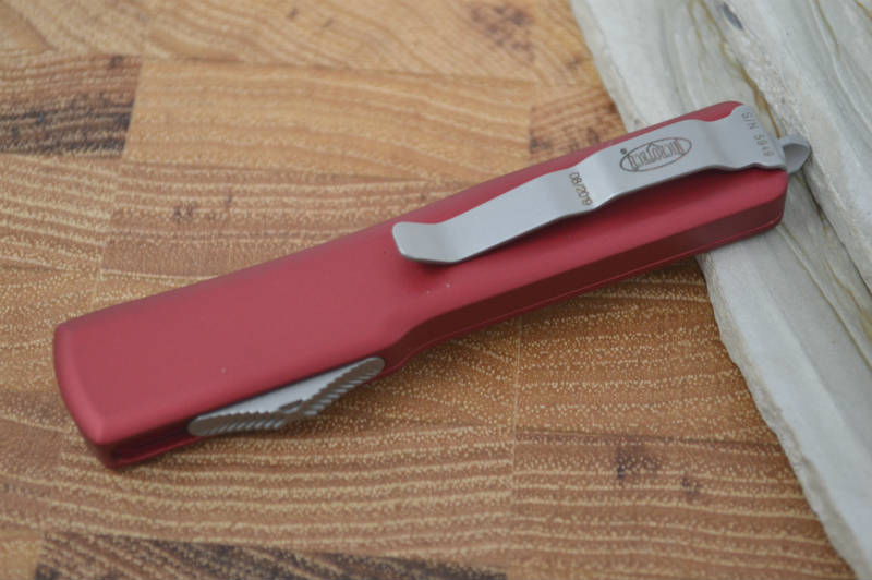 Microtech UTX-70 OTF - Red Handle / Satin D/E Blade - 147-4RD - Northwest Knives