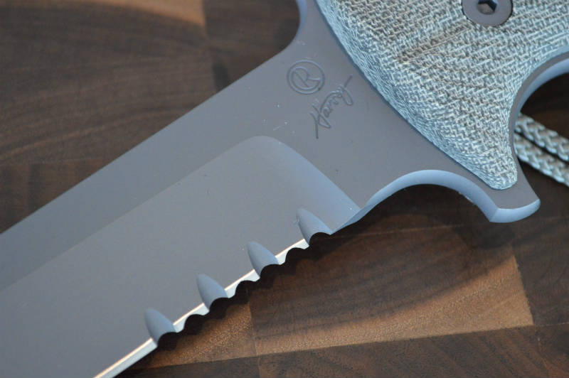 Chris Reeve Knives Green Beret 7" Fixed Blade - Partial Serrated Blade - Black - Northwest Knives