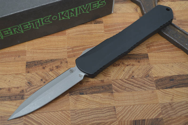 Heretic Knives Manticore OTF - Black / Battle Worn Stonewash - Northwest Knives