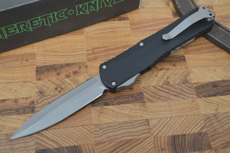 Heretic Knives Manticore OTF - Black / Battle Worn Stonewash - Northwest Knives
