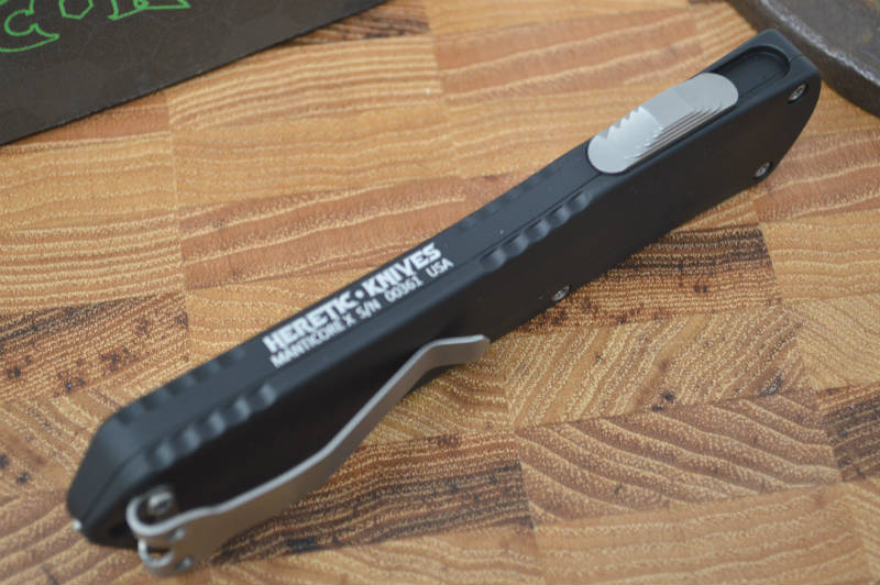 Heretic Knives Manticore OTF - Black / Battle Worn Stonewash - Northwest Knives