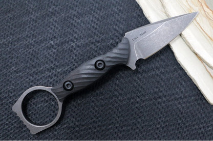 Toor Knives Viper Outlaw - Carbon Finished Blade / D2 Steel / Ebony Wood Handle / Brown Kydex Sheath