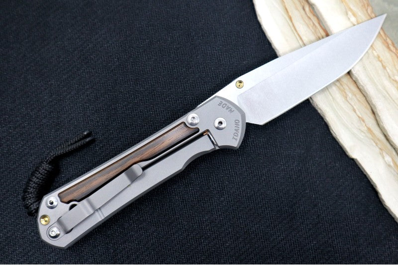 Chris Reeve Large Sebenza 31 - Drop Point Blade /  Macassar Ebony Inlay / CPM-Magnacut (A4) L31-1116