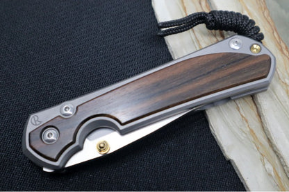 Chris Reeve Large Sebenza 31 - Drop Point Blade /  Macassar Ebony Inlay / CPM-Magnacut (A4)