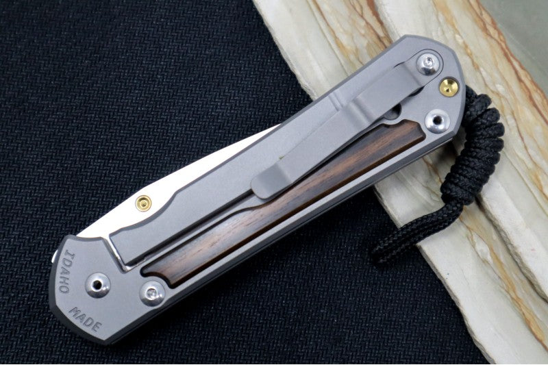 Chris Reeve Large Sebenza 31 - Drop Point Blade /  Macassar Ebony Inlay / CPM-Magnacut (A4) L31-1116