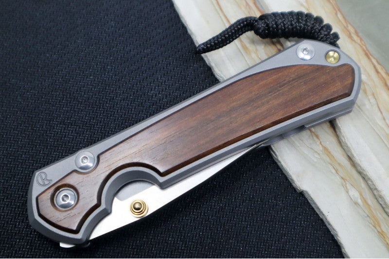 Chris Reeve Large Sebenza 31 - Drop Point Blade /  Macassar Ebony Inlay / CPM-Magnacut (A5)