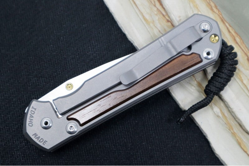 Chris Reeve Large Sebenza 31 - Drop Point Blade /  Macassar Ebony Inlay / CPM-Magnacut (A5) L31-1116