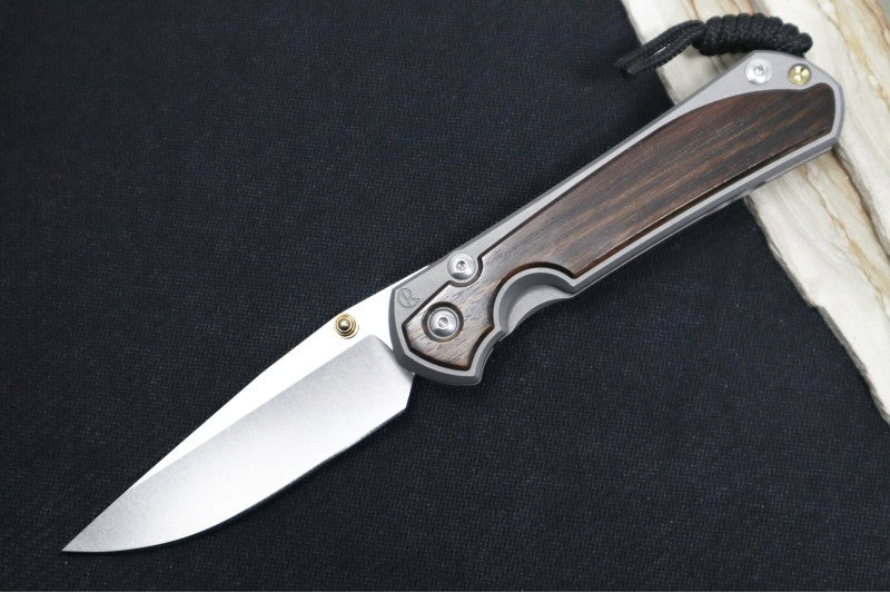 Chris Reeve Large Sebenza 31 - Drop Point Blade /  Macassar Ebony Inlay / CPM-Magnacut (A6)