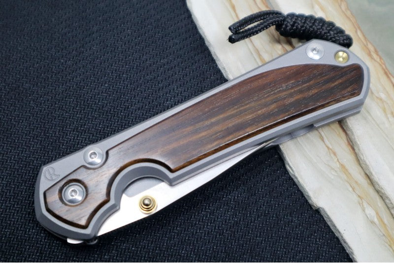 Chris Reeve Large Sebenza 31 - Drop Point Blade /  Macassar Ebony Inlay / CPM-Magnacut (A6) L31-1116