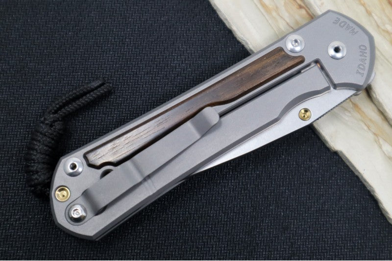 Chris Reeve Large Sebenza 31 - Drop Point Blade /  Macassar Ebony Inlay / CPM-Magnacut (A6) L31-1116