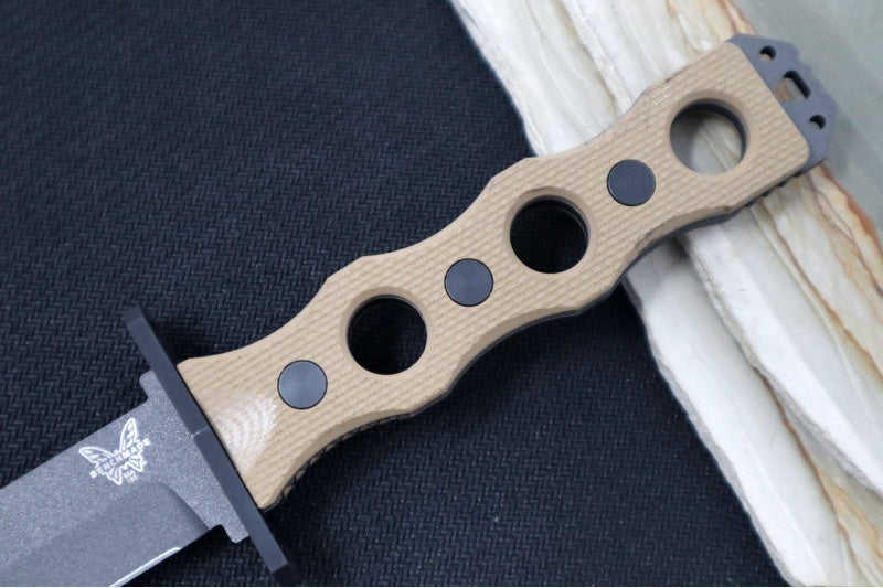 Benchmade 185BK-1 SOCP Fixed Blade - Dagger Blade / Cobalt Black Finish / CPM-3V