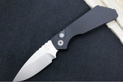 Pro Tech Strider PT+ Auto - Textured Black Anodized Aluminum Handle / Stonewash Finish / Magnacut Steel PT205 - Northwest Knives