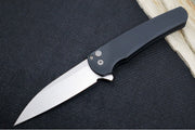 Pro Tech Malibu - Textured Black Anodized Aluminum Handle / Stonewash finish / Wharncliffe Blade / CPM-Magnacut 5305 - Northwest Knives