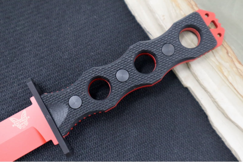 Benchmade 185T SOCP Fixed Blade Trainer - Trainer Blade / Textured Black G-10 Handle / Black PIM Sheath - Northwest Knives