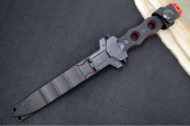 Benchmade 185T SOCP Fixed Blade Trainer - Trainer Blade / Textured Black G-10 Handle / Black PIM Sheath