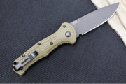 Benchmade 9570BK-1 Mini Claymore - Black D2 Drop Point Blade / Ranger Green Grivory Handle - Northwest Knives