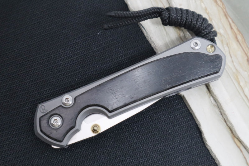 Chris Reeve Knives Small Sebenza 31 - Drop Point Blade in CPM-Magnacut / Bog Oak Inlay (A6) S31-1100 - Northwest Knives