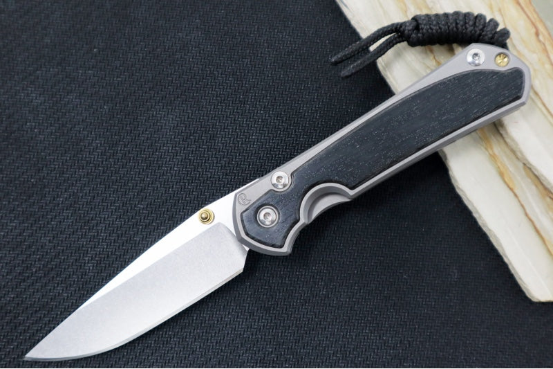 Chris Reeve Knives Small Sebenza 31 - Drop Point Blade in CPM-Magnacut / Bog Oak Inlay (A5) S31-1100