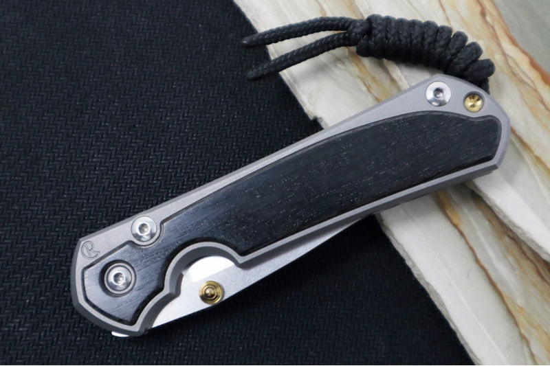 Chris Reeve Knives Small Sebenza 31 - Drop Point Blade in CPM-Magnacut / Bog Oak Inlay (A5) S31-1100