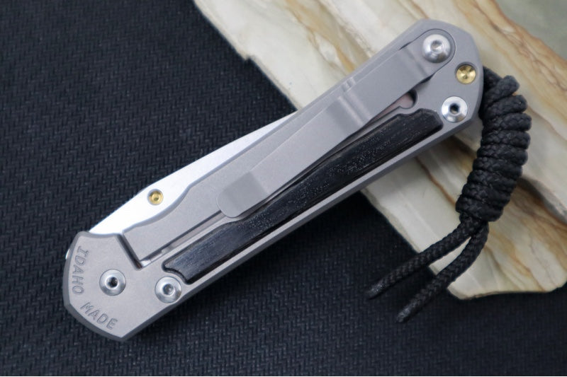 Chris Reeve Knives Small Sebenza 31 - Drop Point Blade in CPM-Magnacut / Bog Oak Inlay (A5) S31-1100