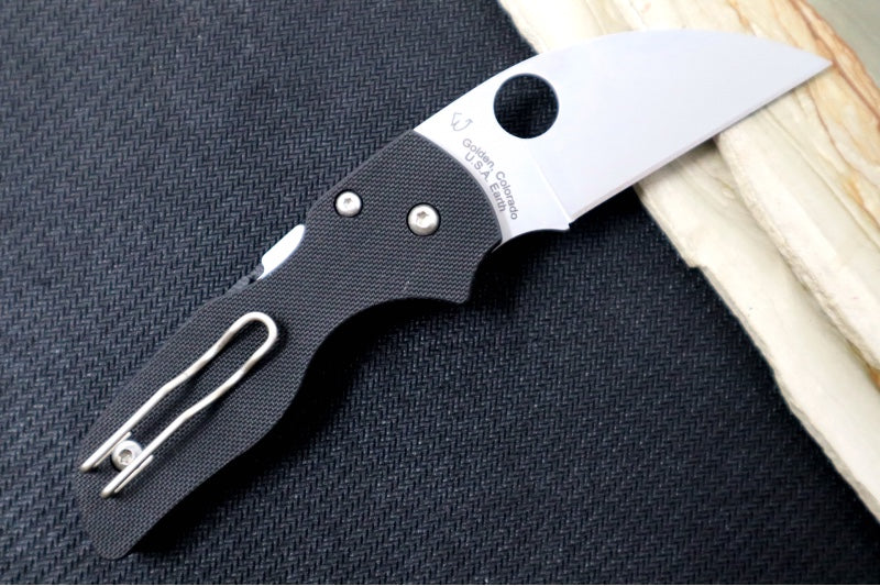 Spyderco Lil Native Compression Lock - Black G10 / Satin Wharncliffe CPM-S30V Blade C230GPWC