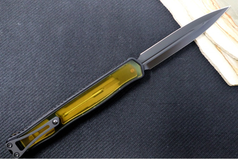 Heretic Knives Cleric II OTF - Black DLC Finish / Dagger Blade / Ultem Cover & Handle Inlay / CPM-Magnacut Steel H020-6A-ULTEM