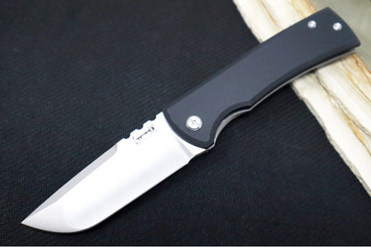 Chaves Knives Redencion 229 Kickstop - Black G-10 & Titanium Handle / Belt Satin Finish / Drop Point Blade / M390 Steel