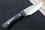 Muela Knives Rhino-9M Fixed Blade - Black Micarta Handle / Sandvick 14C28N Blade / Leather Sheath - Northwest Knives
