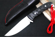 Muela Knives Husky-10M Fixed Blade - Black Micarta Handle / Sandvick 14C28N Blade / Leather Sheath - Northwest Knives